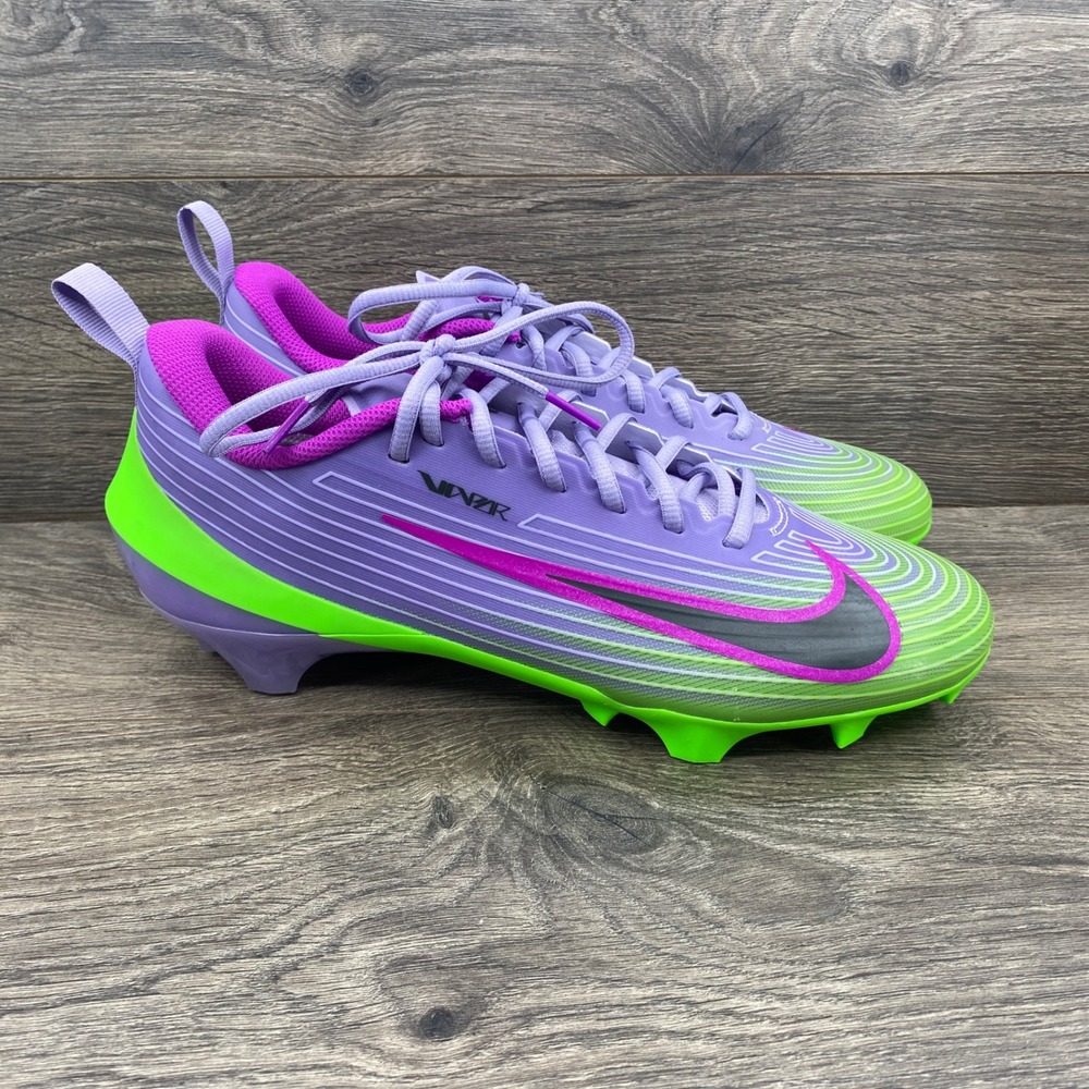 Nike Vapor Speed 3 Football Cleats Mens Size 10 Purple Green HJ4572-500